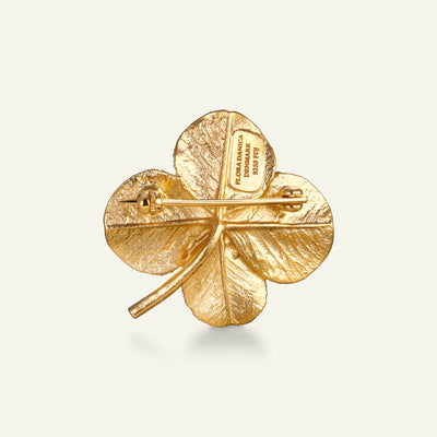 Firkløver broche 18 karat guld