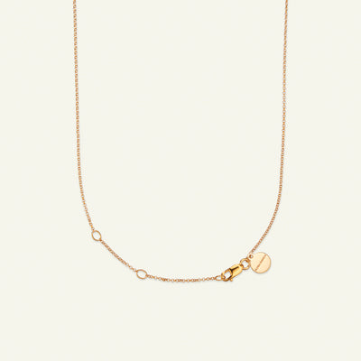 Firkløver halskæde med vedhæng forgyldt med justerbar kæde