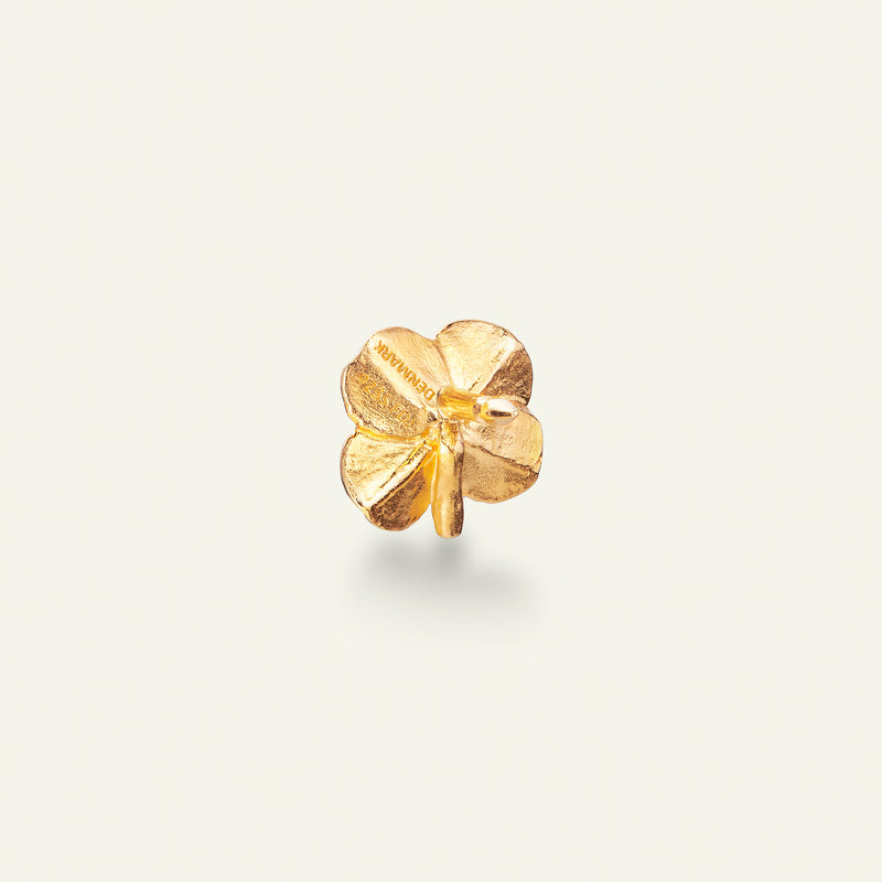 Firkløver pin forgylt