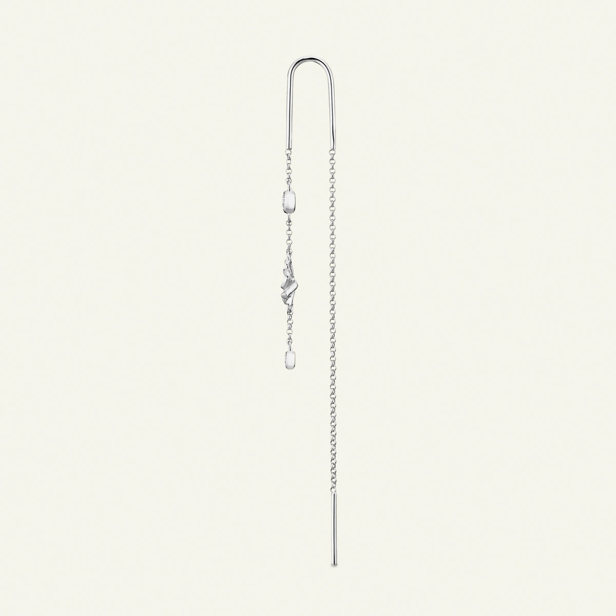 Firkløver kædeøreringe, sølv