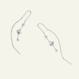 Firkløver kædeøreringe, sølv