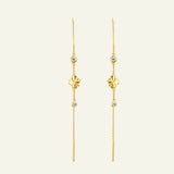 Firkløver kædeøreringe, forgyldt