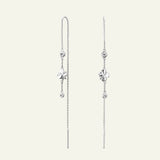 Firkløver kædeøreringe, sølv