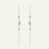 Firkløver kædeøreringe, sølv