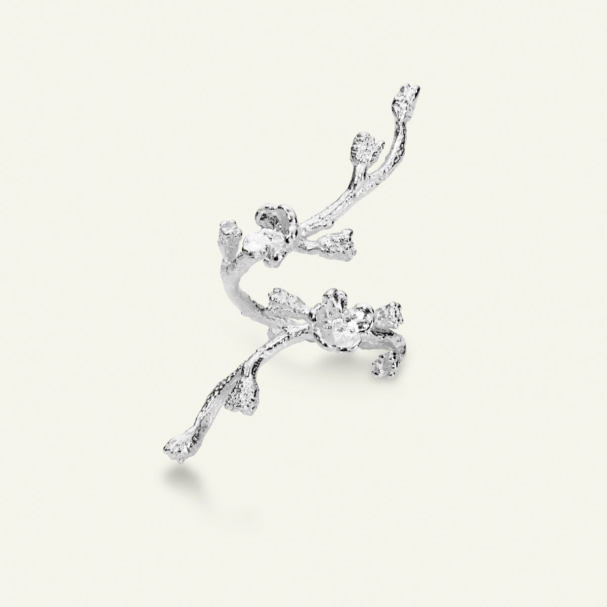Forglemmigej Blomst, Statement Ring, Sølv