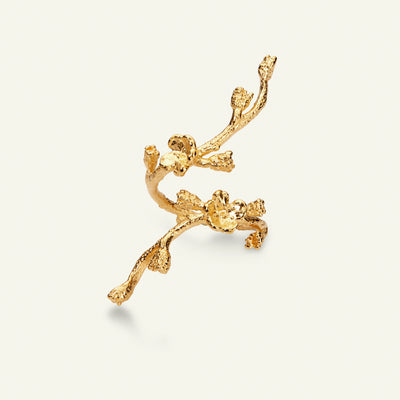 Forglemmigej Statement ring forgyldt