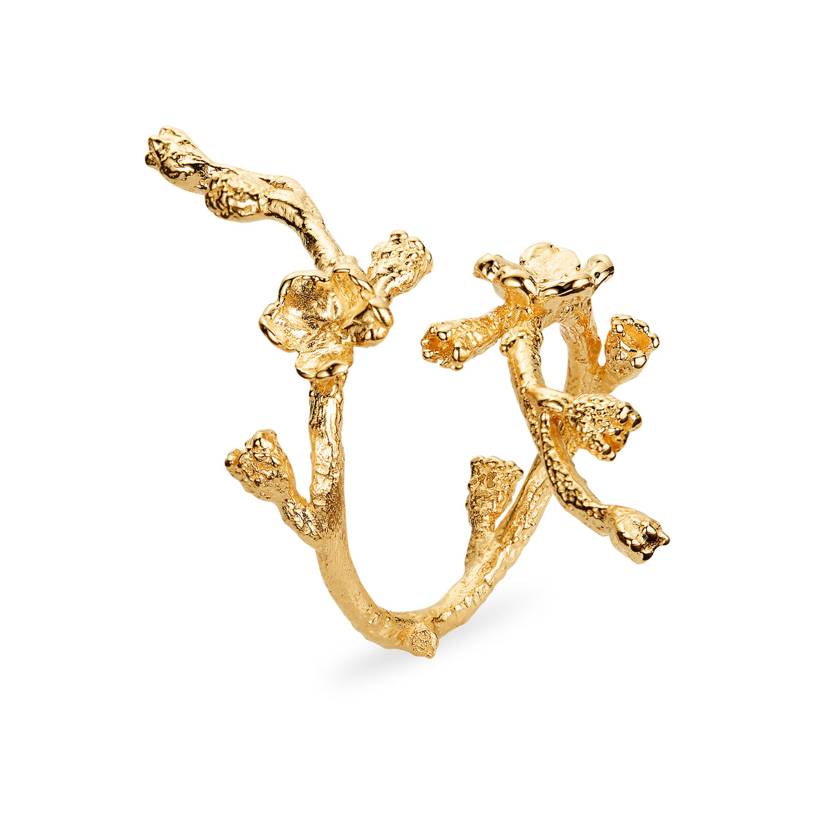 Forglemmigej Statement ring forgyldt