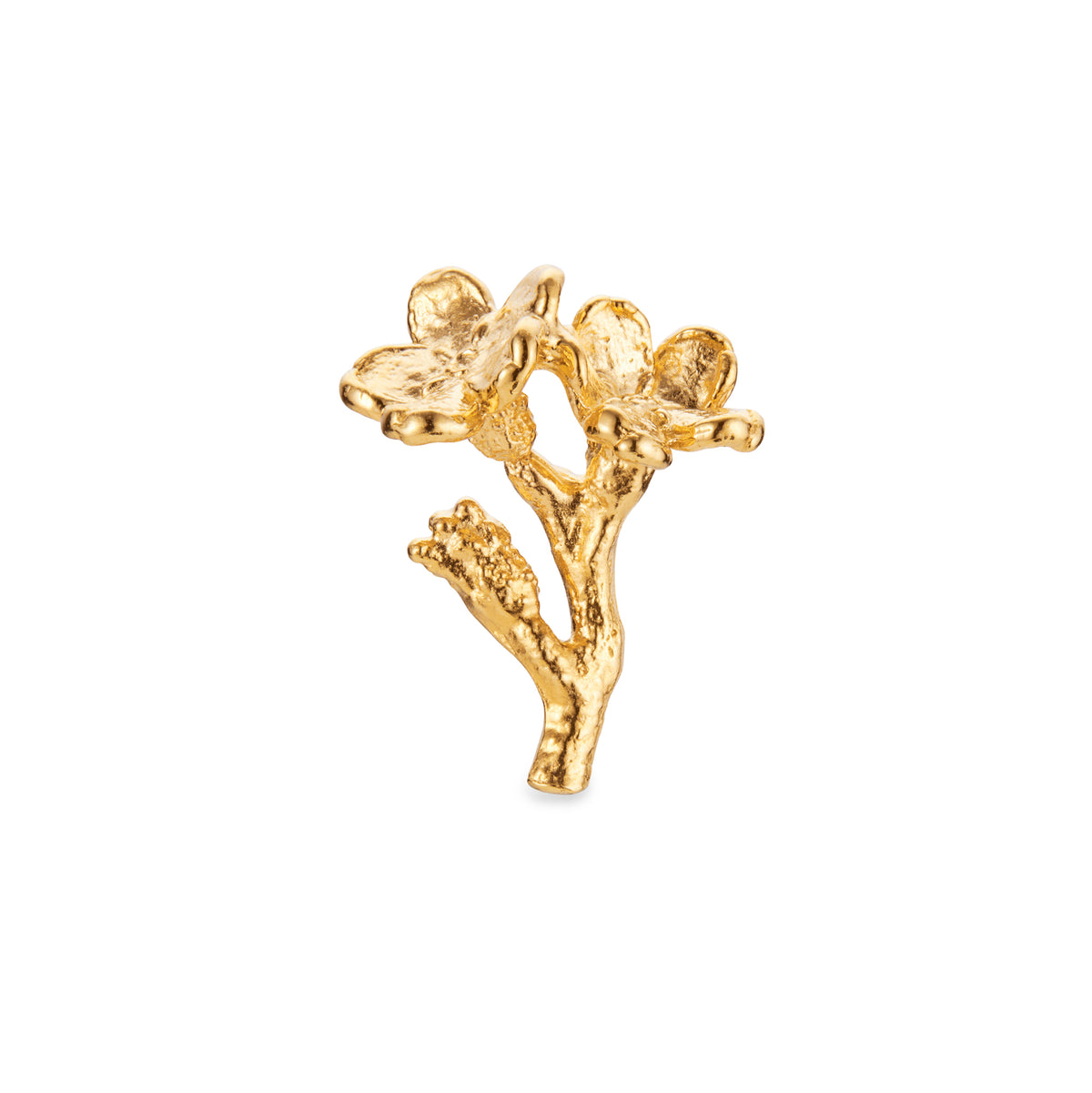 Forglemmigej pin 18 karat guld