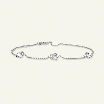 Forglemmigej Armbånd Sølv, justerbar længde