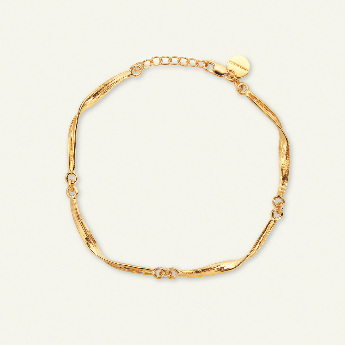 Græs armbånd forgyldt