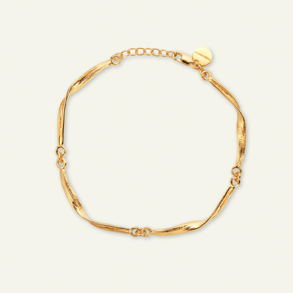 Græs armbånd forgyldt