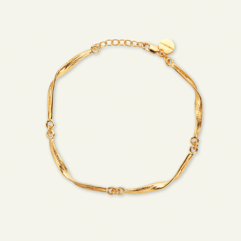 Græs armbånd forgyldt