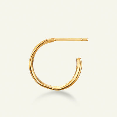 Græs Hoop Øreringe Forgyldt