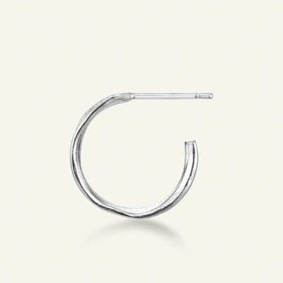 Græs Hoop Øreringe Sølv