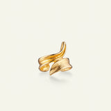 Græs ear cuff forgyldt