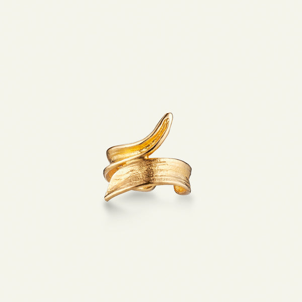 Græs ear cuff forgyldt