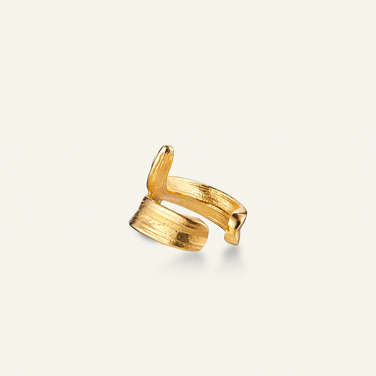 Græs ear cuff forgyldt
