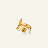 Græs ear cuff forgyldt