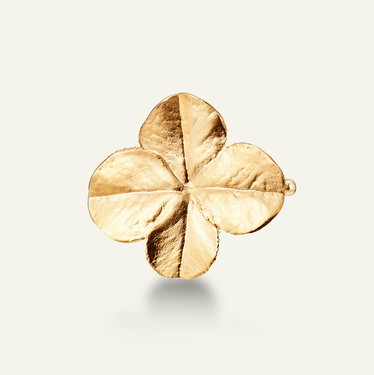 Firkløver hair clip, forgyldt