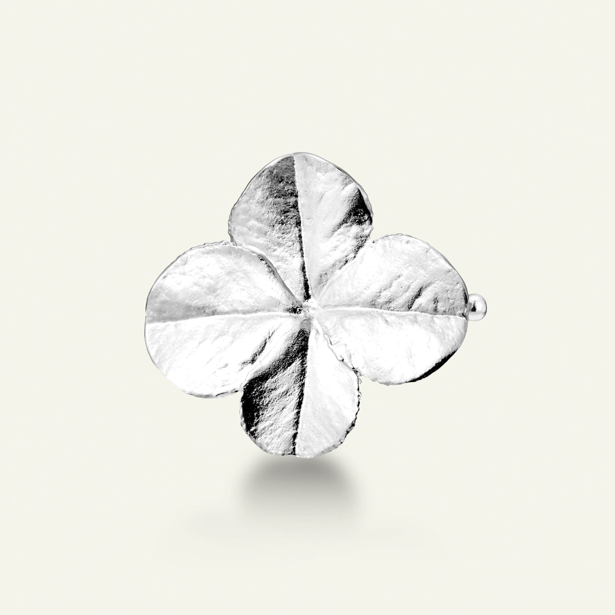 Firkløver hair clip, sølv