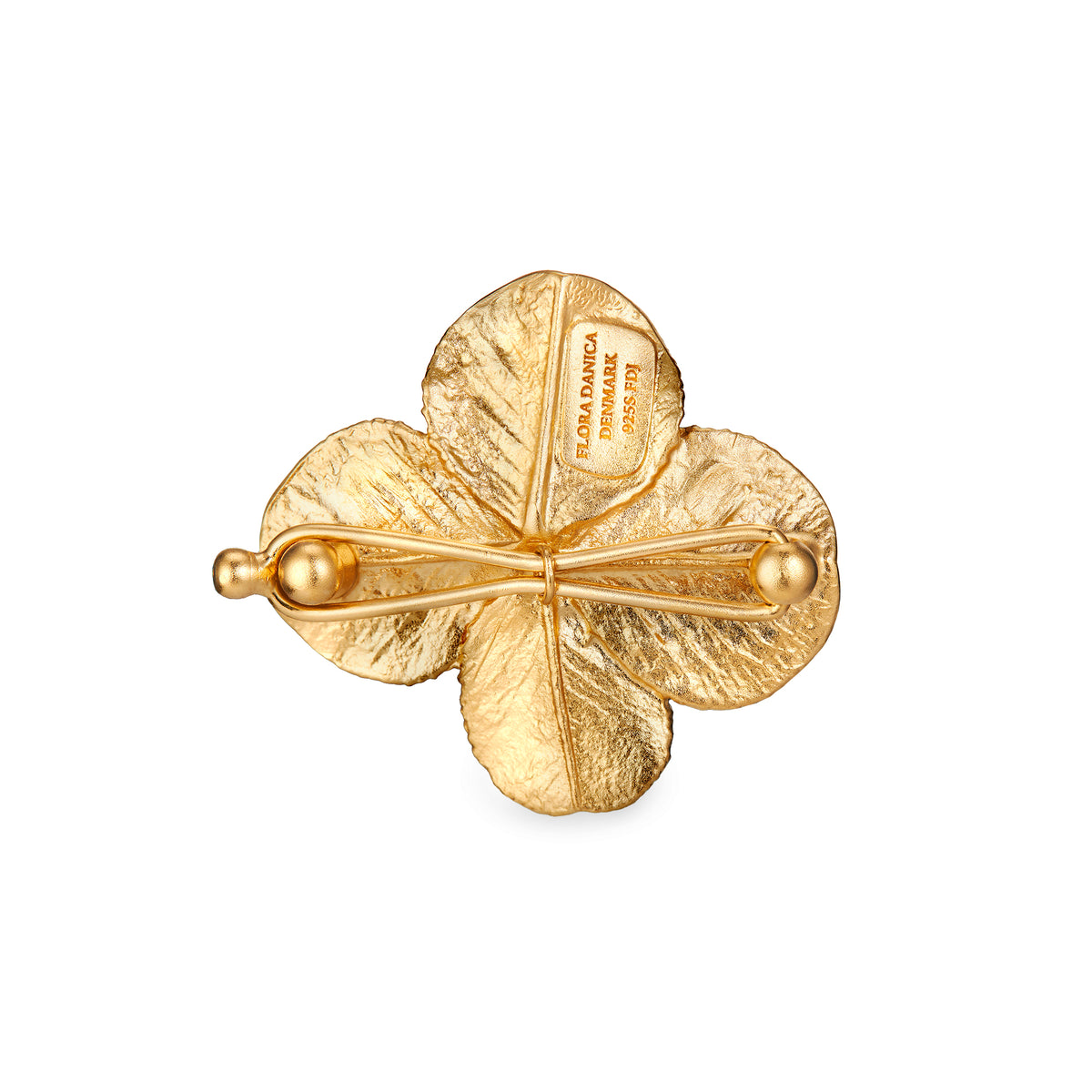 Firkløver hair clip, forgylt