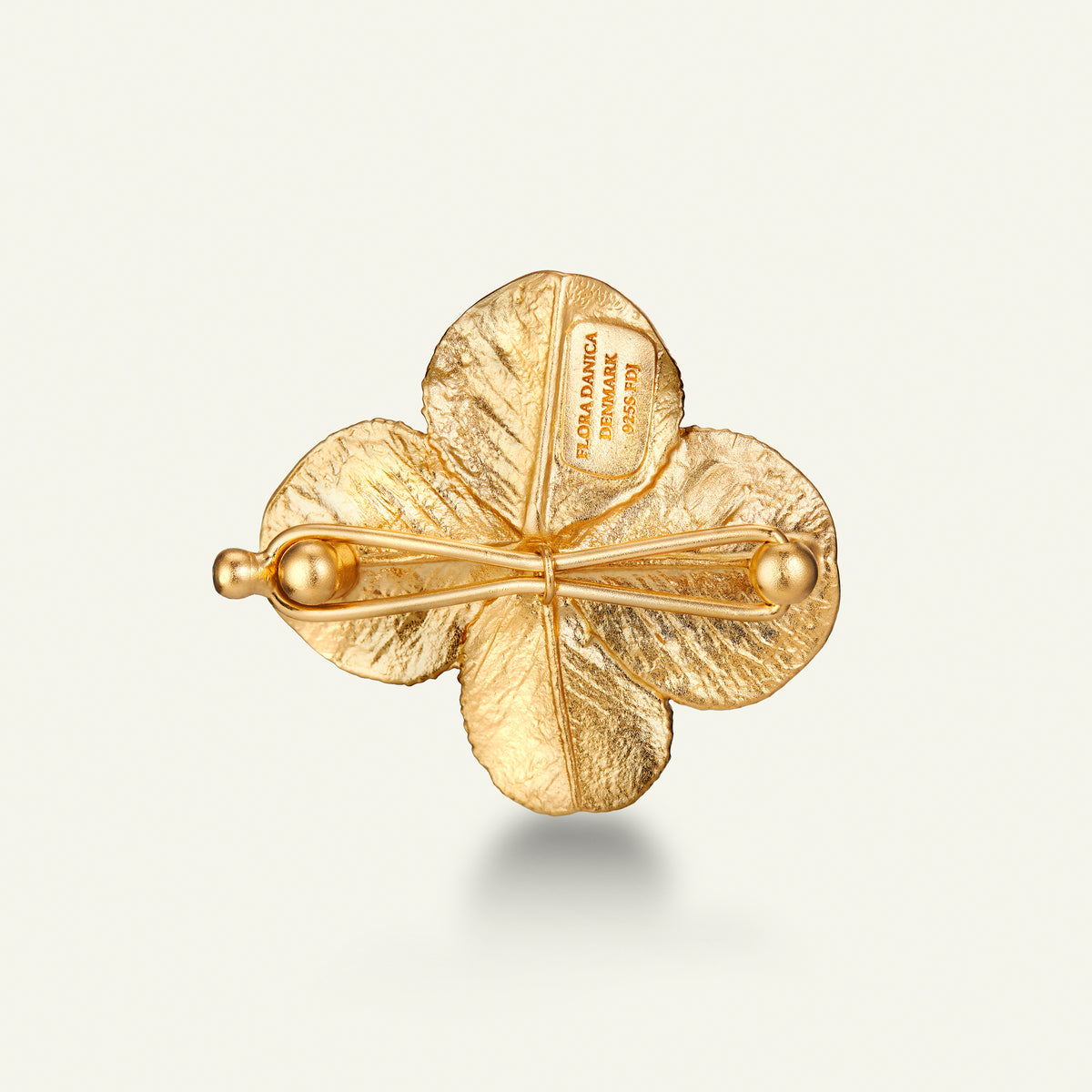 Firkløver hair clip, forgyldt
