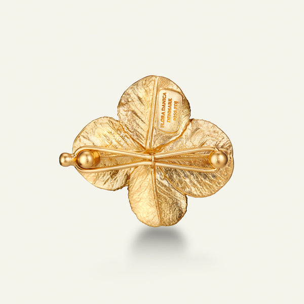 Firkløver hair clip, forgylt