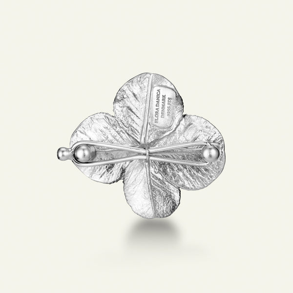 Firkløver hair clip, sølv