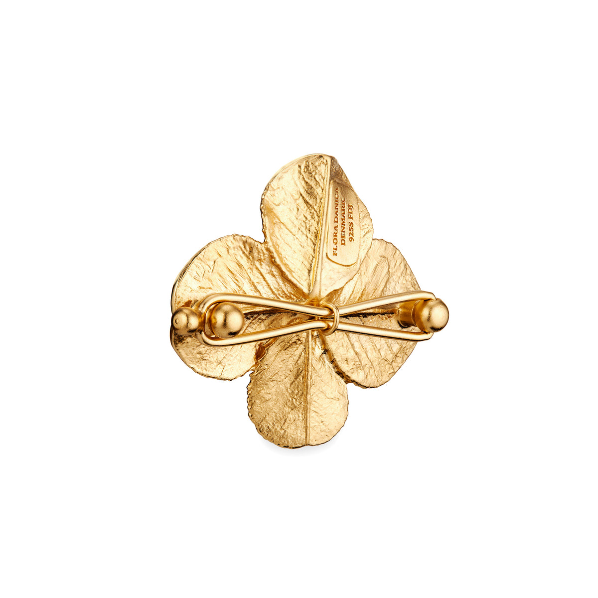 Firkløver hair clip, forgylt