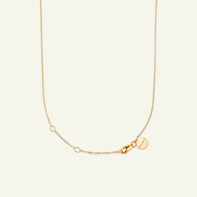 Persille halskæde med vedhæng 18 karat guld, justerbar kæde