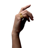 Dildblomst, Statement Ring Forgyldt