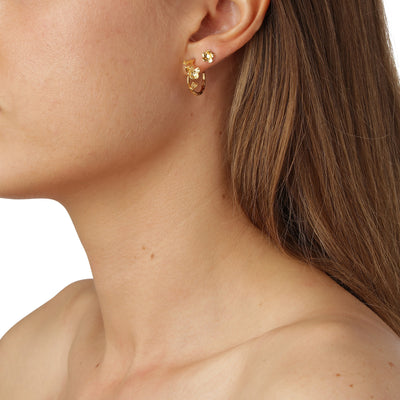 Forglemmigej Hoop øreringe forgyldt